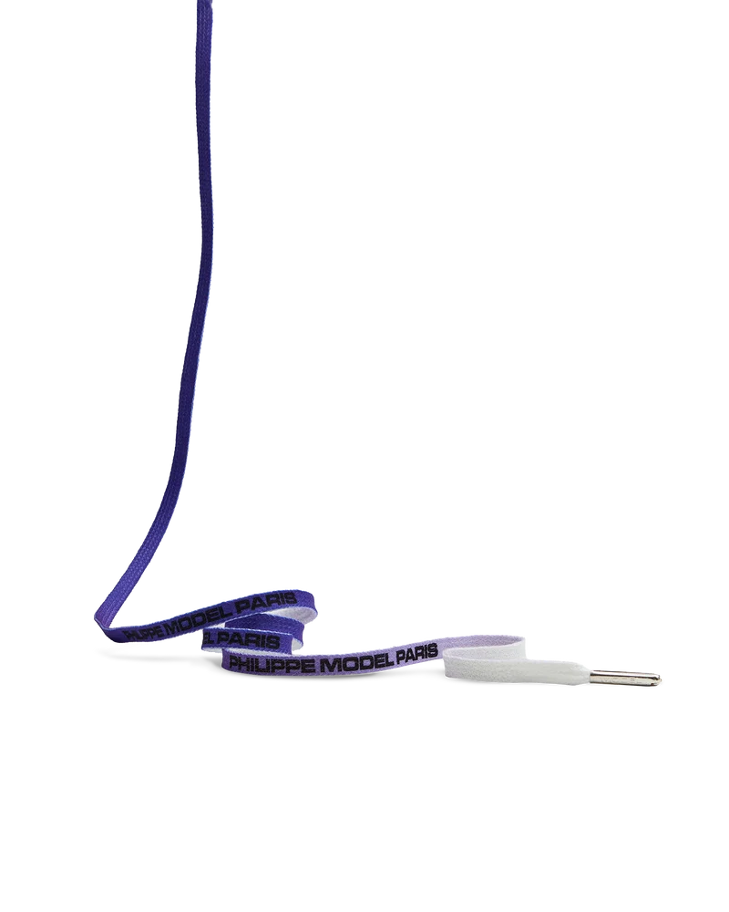 Women's Laces in Cotton, White Purple