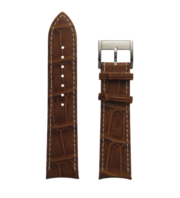 Cinturino Hamilton Jazz Master gold brown, 22/20