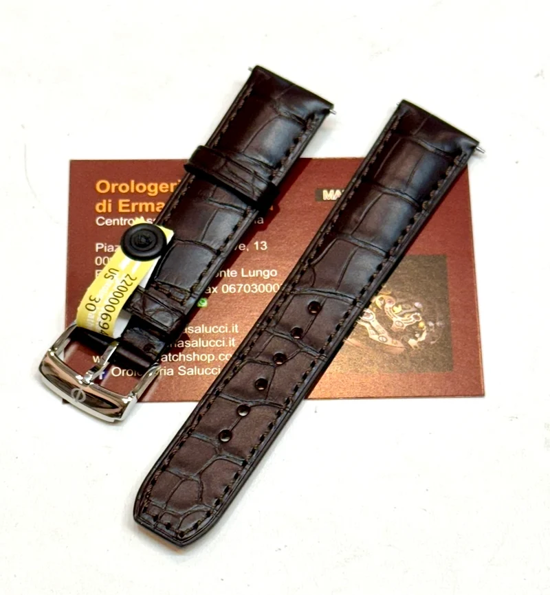 Cinturino marrone Baume & Mercier 20/18 originale completo di fibbia