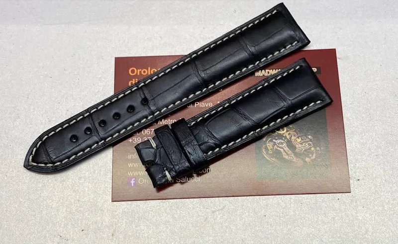 Cinturino Eberhard nero ansa 20mm per Tazio Nuvolari 31030