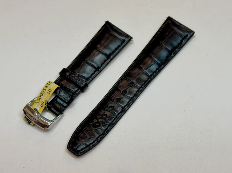 Cinturino Baume et Mercier originale semimat. nero all. 22/18 con fibbia acciaio