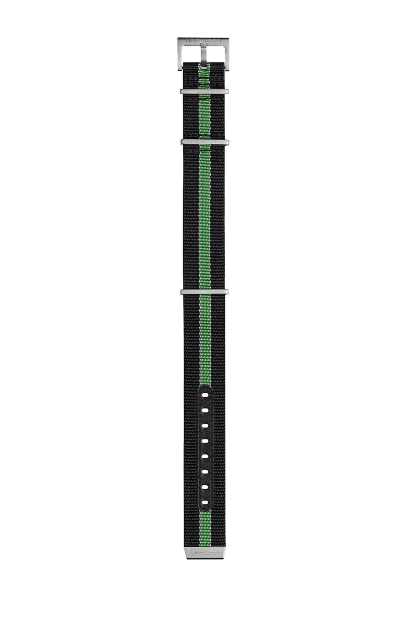 Cinturino Hamilton Nato nero/verde 22mm