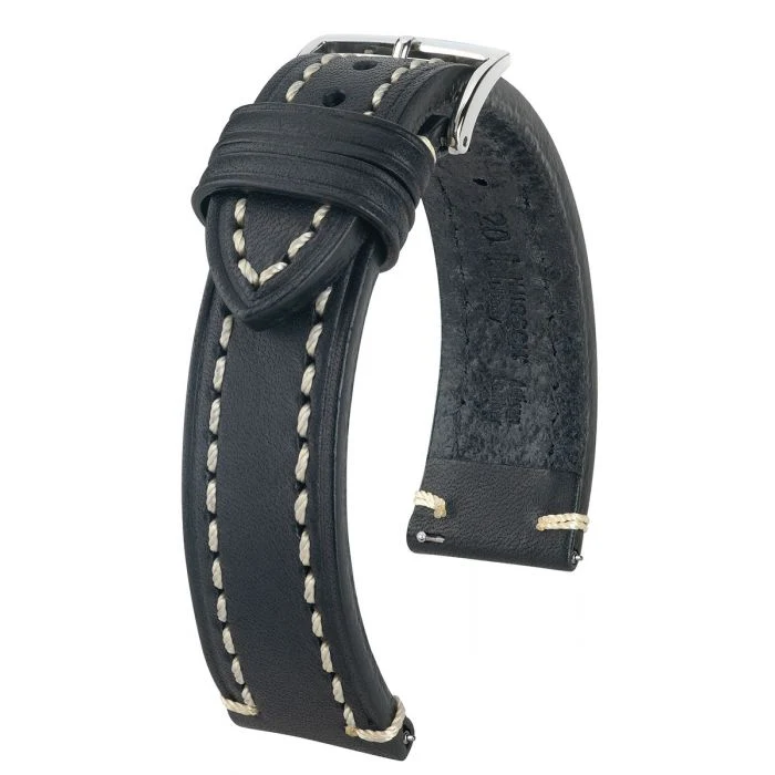 Cinturino Hirsch Liberty nero L 24mm
