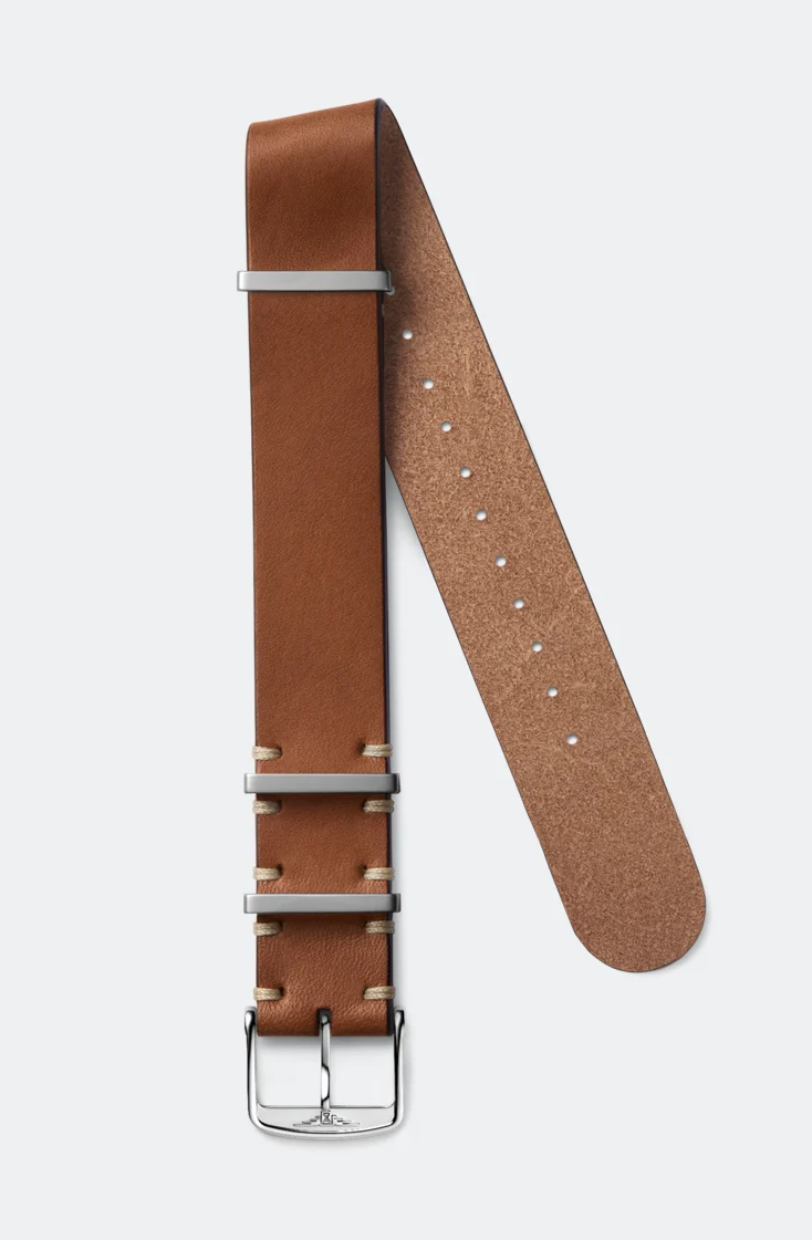 Cinturino Longines originale NATO miele con fibbia acciaio