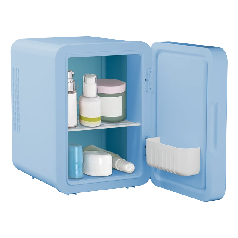 ELLE Cosmetic Cooler con Specchio LED 4L – Mini Frigo Beauty per Skincare e Cosmetici