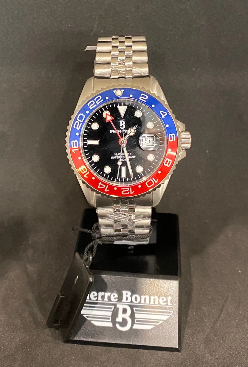 Orologio Pierre Bonnet Abisso ref 6545 acciaio quadrante nero GMT Swiss Made