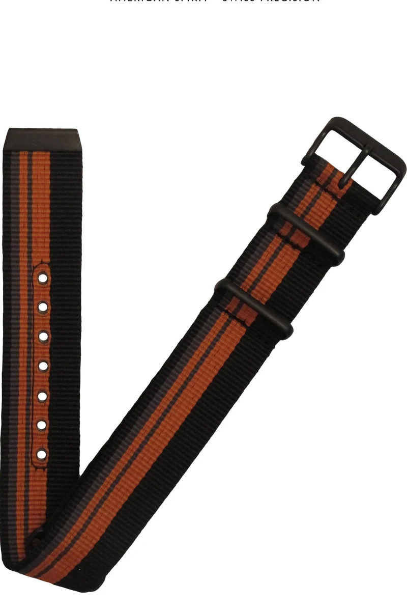 Cinturino Hamilton Nato nero/arancione 22MM