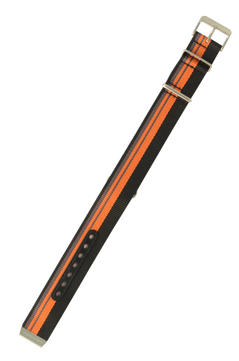 Cinturino Hamilton Nato nero/marrone/arancione 22MM