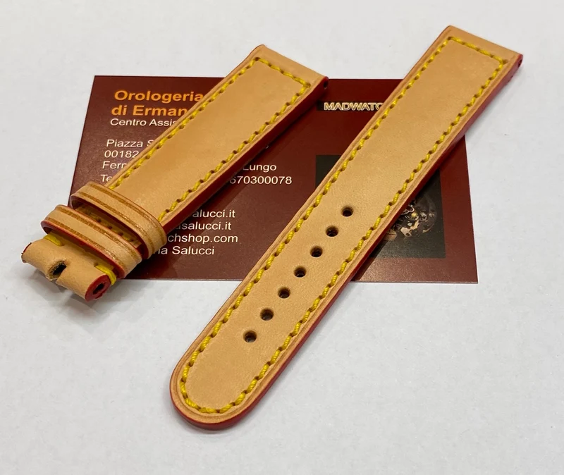 Cinturino Eberhard in cuoio naturale ansa 20mm per 31045 Van der Bilt