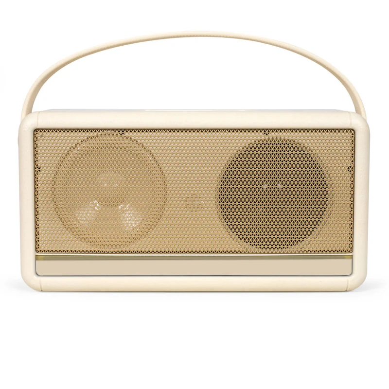 DELTA Wireless Retro Speaker Cream – Speaker Bluetooth Stile Radio Vintage Effetto Legno