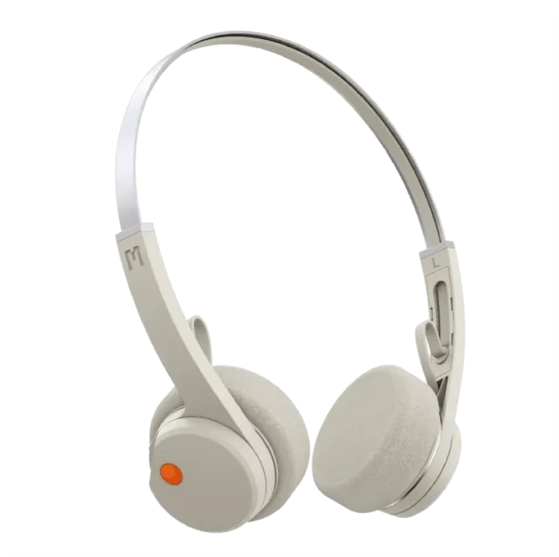 MONDO by Defunc Freestyle Headphones Beige – Cuffie Wireless On-Ear Retro Bluetooth