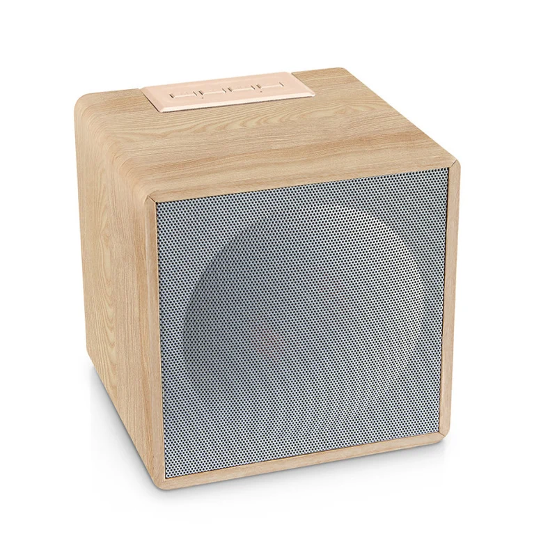 DELTA Bluetooth Compatible Speaker Grey – Speaker Wireless Bluetooth con Finitura Effetto Legno
