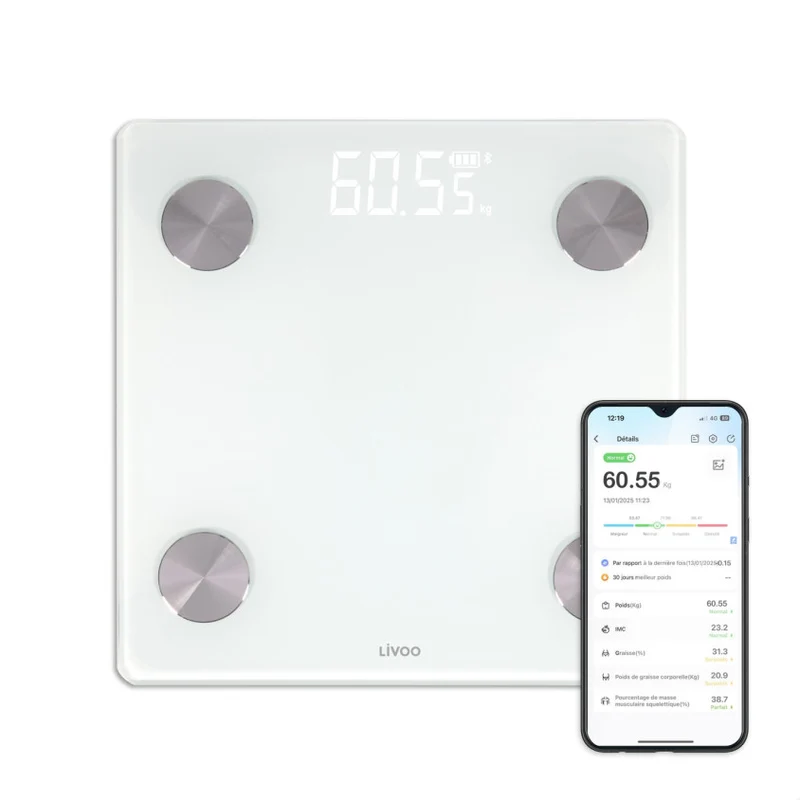 Livoo DOM528W – Bilancia Smart Impedenziometrica
