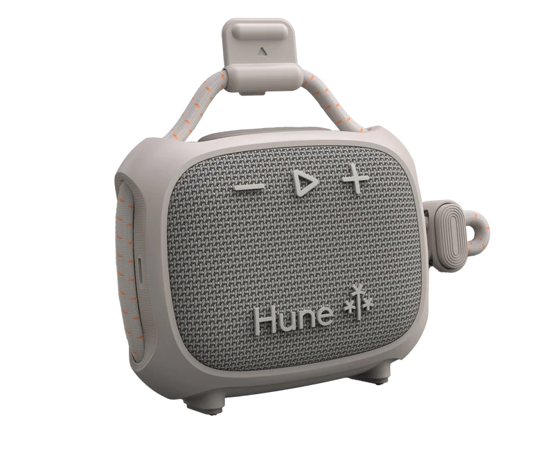 HUNE SAUCO™ Beige – Speaker Bluetooth Portatile Outdoor in Materiali Riciclati