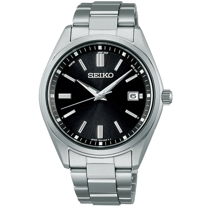 Orologio da uomo Seiko Selection S Series SBTM323 con radiocontrollo solare, nero