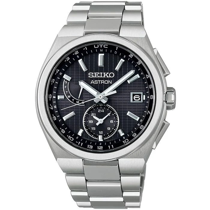 Orologio da uomo Seiko Astron NEXTER Utility Design SBXY067, a energia solare, radiocontrollato, titanio, nero