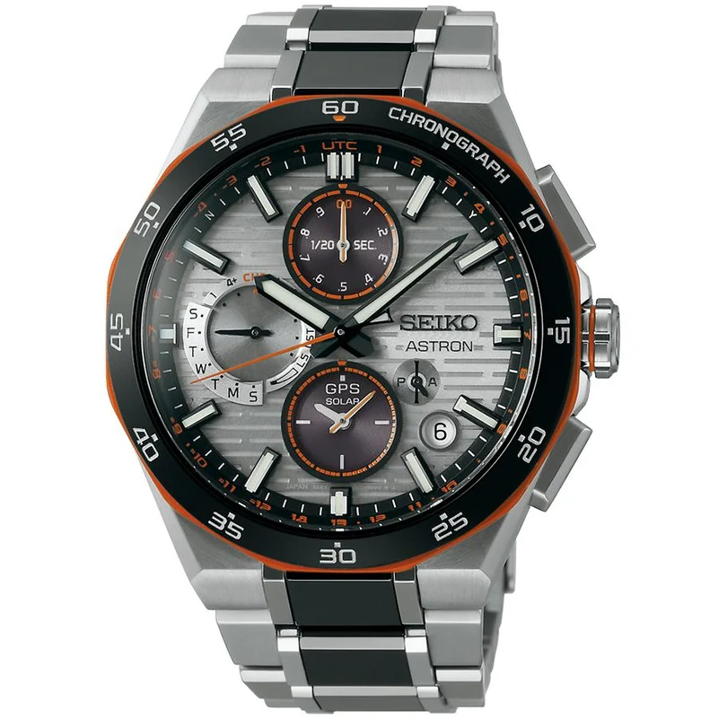 Orologio cronografo Seiko Astron Nexter 2025 Limited Edition modello SBXC183 da uomo con doppio fuso orario, GPS e radio satellitare ad energia solare