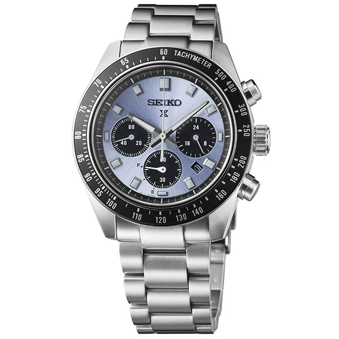 Orologio da uomo Seiko Prospex SPEEDTIMER Solar Chronograph SBDL109, blu cristallo