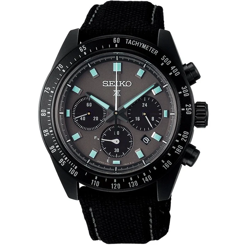 SEIKO PROSPEX SBDL105 JDM Serie Nera Cronografo Solare Nero Prodotto in Giappone