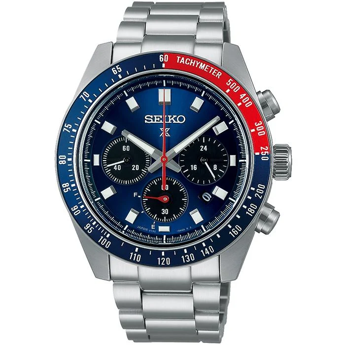 Orologio da uomo Seiko Prospex SPEEDTIMER Solar Chronograph nei colori d'archivio (SBDL097) (Pepsi)
