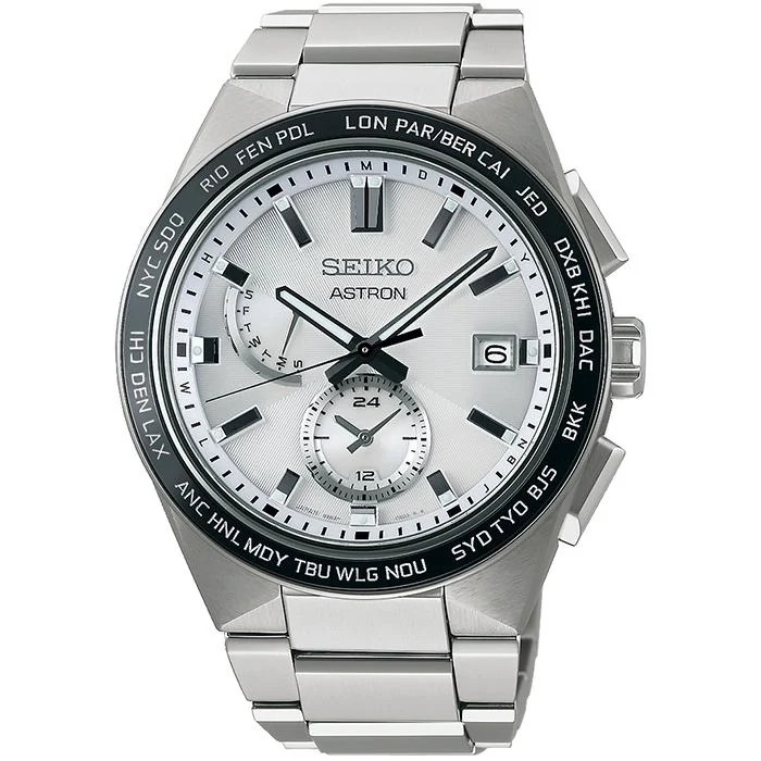Orologio da uomo Seiko Astron NEXTER 2nd Collection NOVA SBXY049 con radiocontrollo solare, bianco [S_BH]