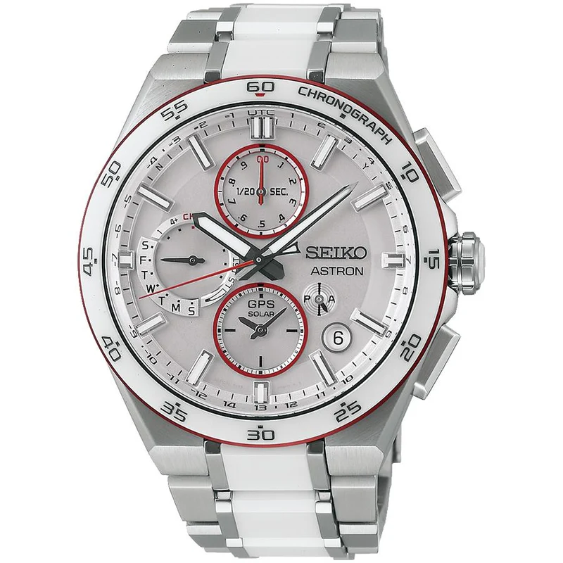 Orologio da uomo Seiko Astron Nexter SBXC173 con onde radio satellitari GPS e alimentazione solare, edizione limitata in collaborazione con Medici Senza Frontiere 2025
