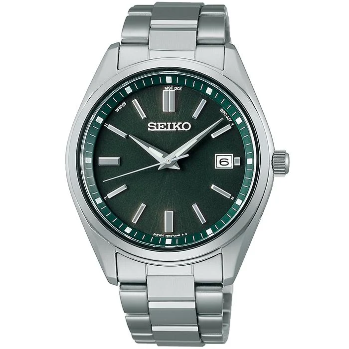 Orologio da uomo Seiko Selection Serie S SBTM319 a energia solare e radiocontrollato, verde