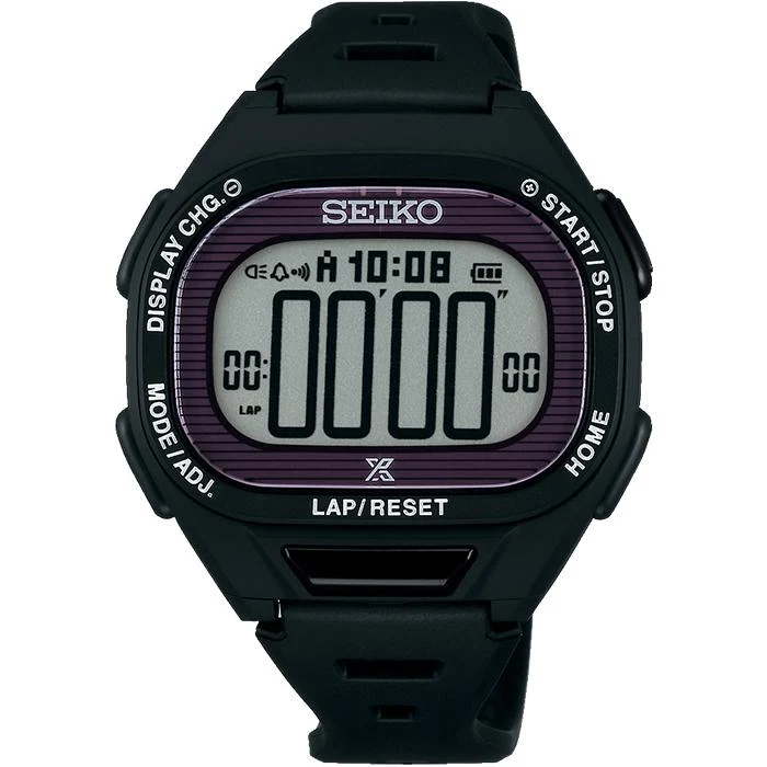 Orologio Seiko Prospex Super Runners SBEF055 da uomo in poliuretano solare, nero