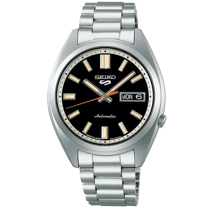 Orologio da uomo meccanico automatico Seiko 5 Sports SNXS Sports Style Classic Sports Series SBSA255, nero