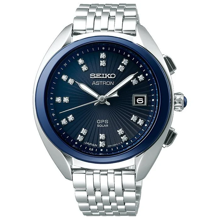 Orologio da donna Seiko Astron 2020 Limited Edition 3X Series STXD007 con onde radio satellitari GPS ad energia solare e lunetta in ceramica, blu