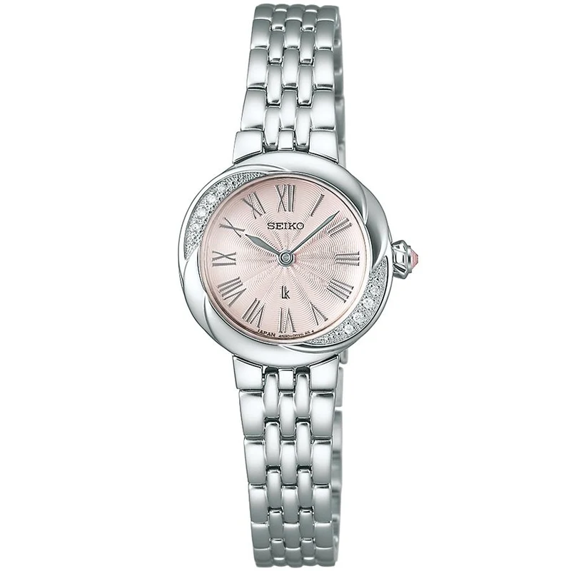 Orologio da donna al quarzo a batteria con quadrante rosa, modello SSWA001, edizione 30° anniversario del marchio Seiko LUKIA Grow Luxe.