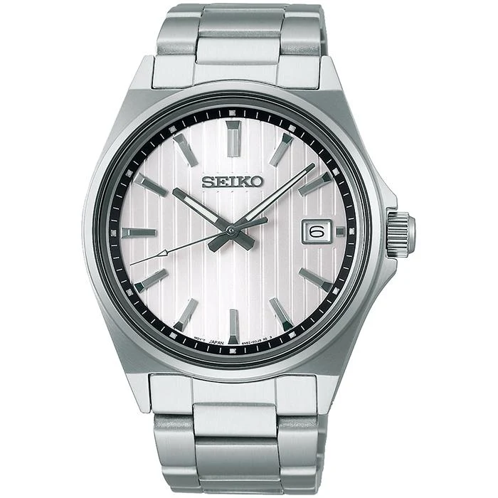Orologio al quarzo da uomo Seiko Selection S Series modello SBTH001 a 3 lancette con quadrante bianco alimentato a batteria
