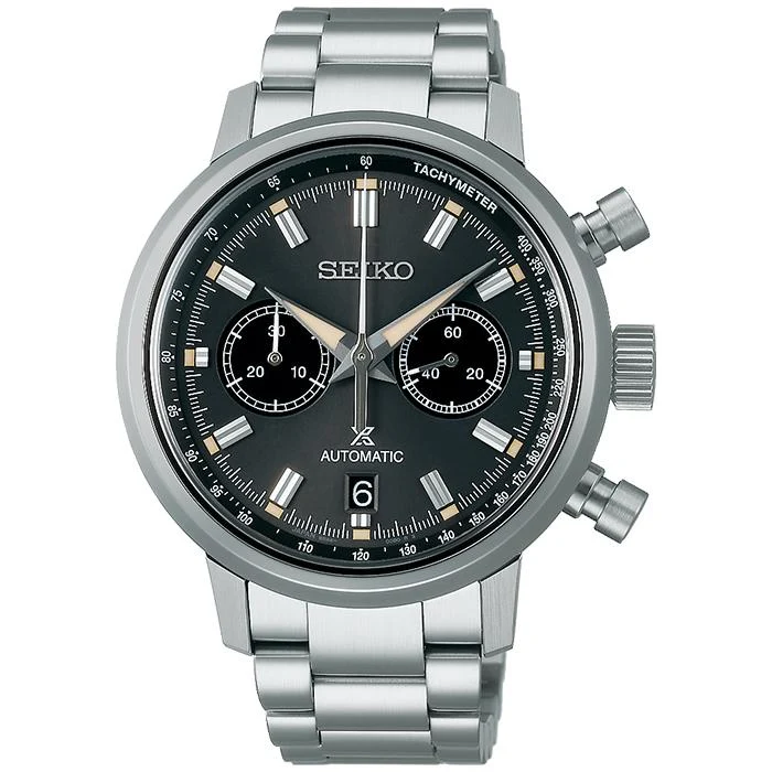 Orologio automatico da uomo Seiko Prospex Speedtimer Mechanical Chronograph SBEC009, nero, modello esclusivo