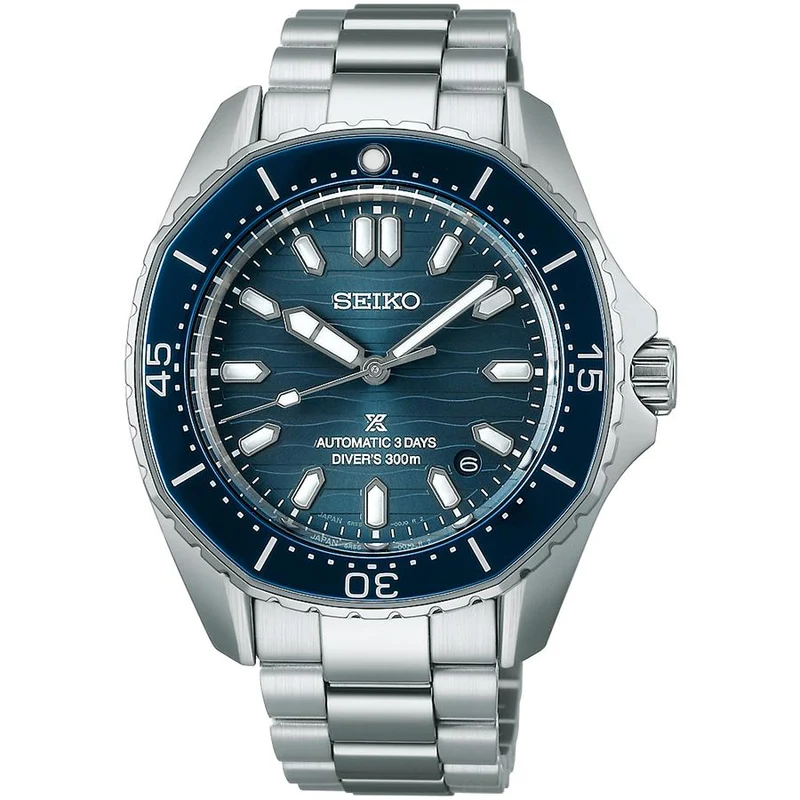 Orologio da uomo Seiko Prospex Diver Scuba Mechanical SBDC203 con quadrante blu, esclusivo