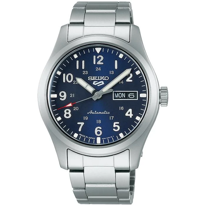 Orologio da uomo meccanico automatico Seiko 5 Sports FIELD SPORTS STYLE SBSA113, blu