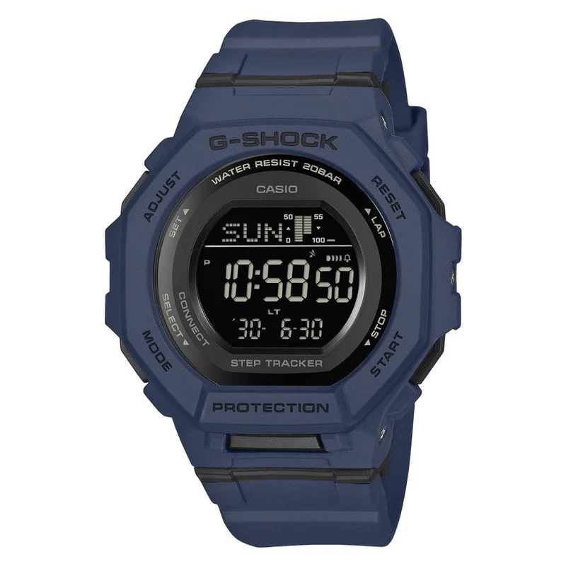 Orologio digitale unisex CASIO G-SHOCK GMD-B300-2JF JDM con Bluetooth e contapassi, colore blu navy, prodotto in Giappone.