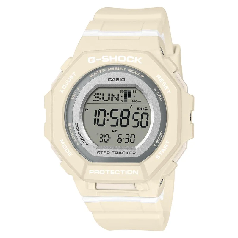 Orologio digitale unisex CASIO G-SHOCK GMD-B300-7JF JDM con Bluetooth e contapassi, colore bianco, prodotto in Giappone.