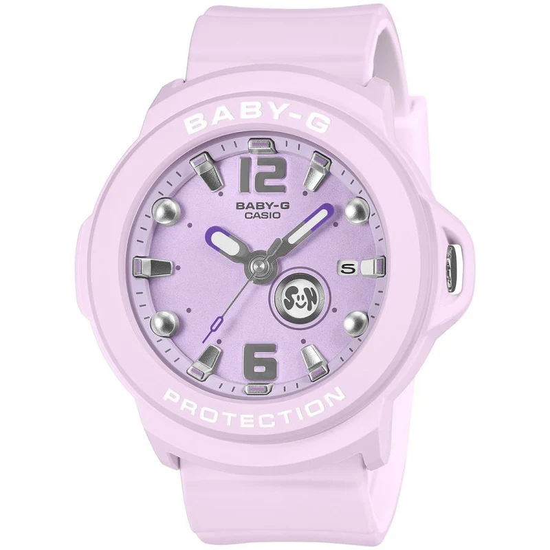 Orologio da donna CASIO BABY-G+PLUS BGA-15K-6AJR con supporto viola, stile JDM.