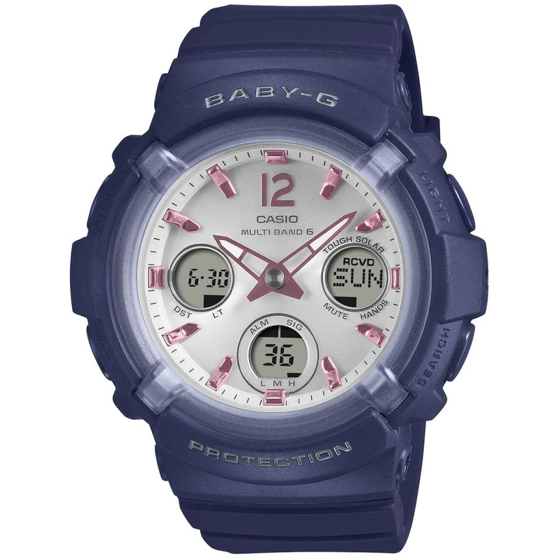 Orologio da donna CASIO BABY-G BGA-2800-2A2JF Navy Radio Solar Analogico Digitale JDM