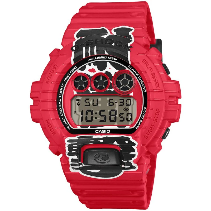 Orologio digitale da uomo CASIO G-SHOCK DW-6900AKA-4JR, noto anche come Chochin Red JDM.