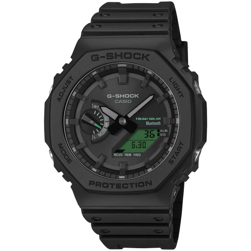 Orologio da uomo CASIO G-SHOCK GA-B2100BEG-1AJF nero, verde elettrico, Bluetooth, solare, stile JDM.