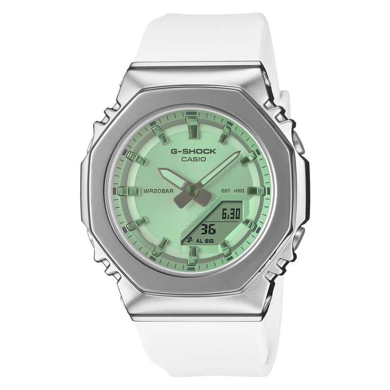 Orologio unisex CASIO G-SHOCK GM-S2110SR-7AJF Summer Reflection con cassa in metallo verde, stile JDM.