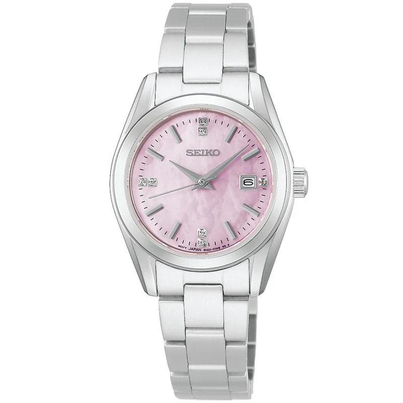 Orologio da donna SEIKO Selection Serie S HFH002P con quadrante in madreperla rosa e movimento al quarzo, stile JDM.