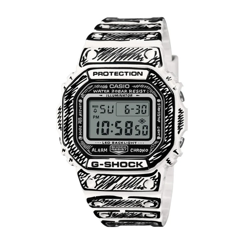 Orologio digitale da uomo CASIO G-SHOCK DW-5600JV-7JR in collaborazione con Joshua Vides