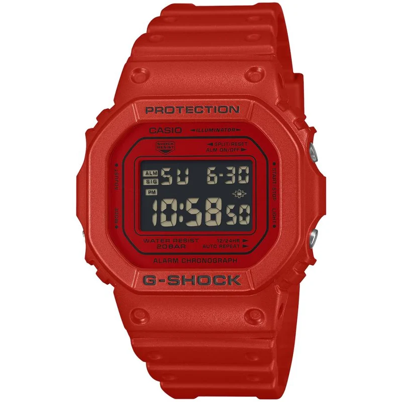 Orologio da uomo CASIO G-SHOCK DW-5600RRB-4JF Iconic Styles Rosso Nero JDM Digitale Quadrato