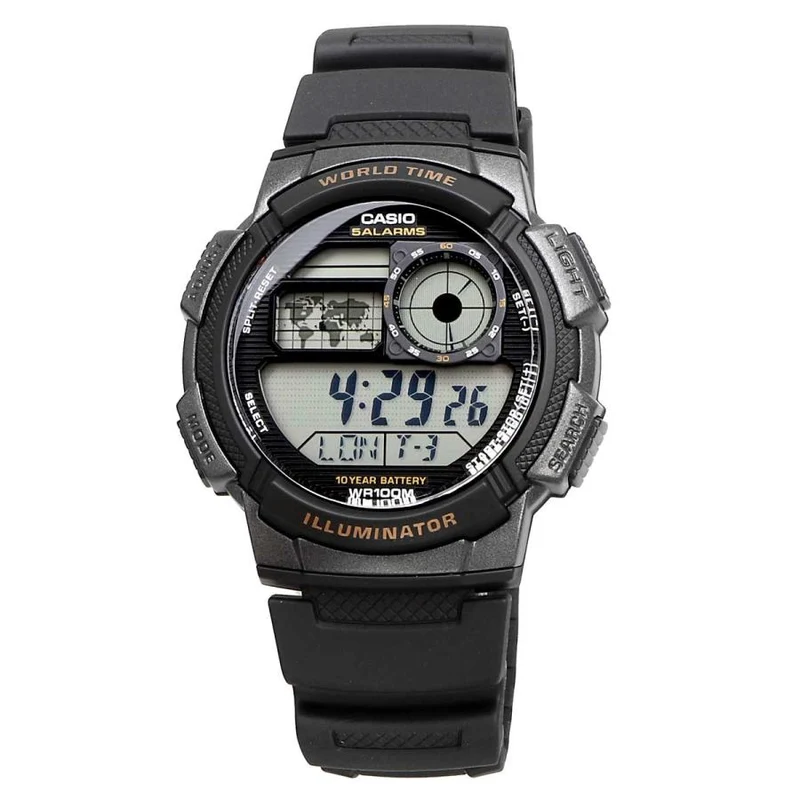 Orologio digitale CASIO AE-1000W-1AV resistente all'acqua fino a 100 metri