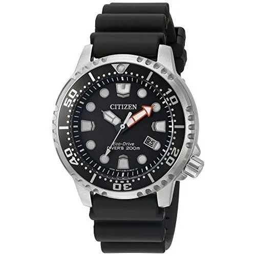 Orologio da uomo Citizen Promaster BN0150-28E Eco-Drive Diver 200M certificato ISO con quadrante nero