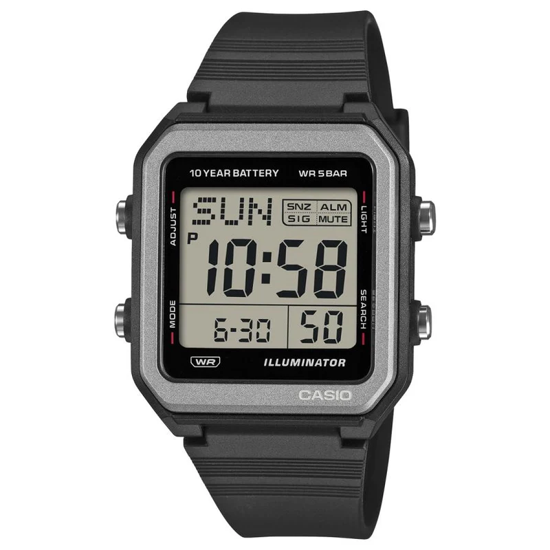 Orologio digitale unisex CASIO Collection STANDARD W-221H-1AJF nero, stile JDM.