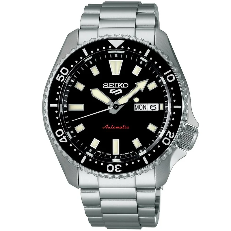 Orologio automatico da uomo Seiko 5 Sports SKX Series SKX399 Homage Design SBSA305 con quadrante nero