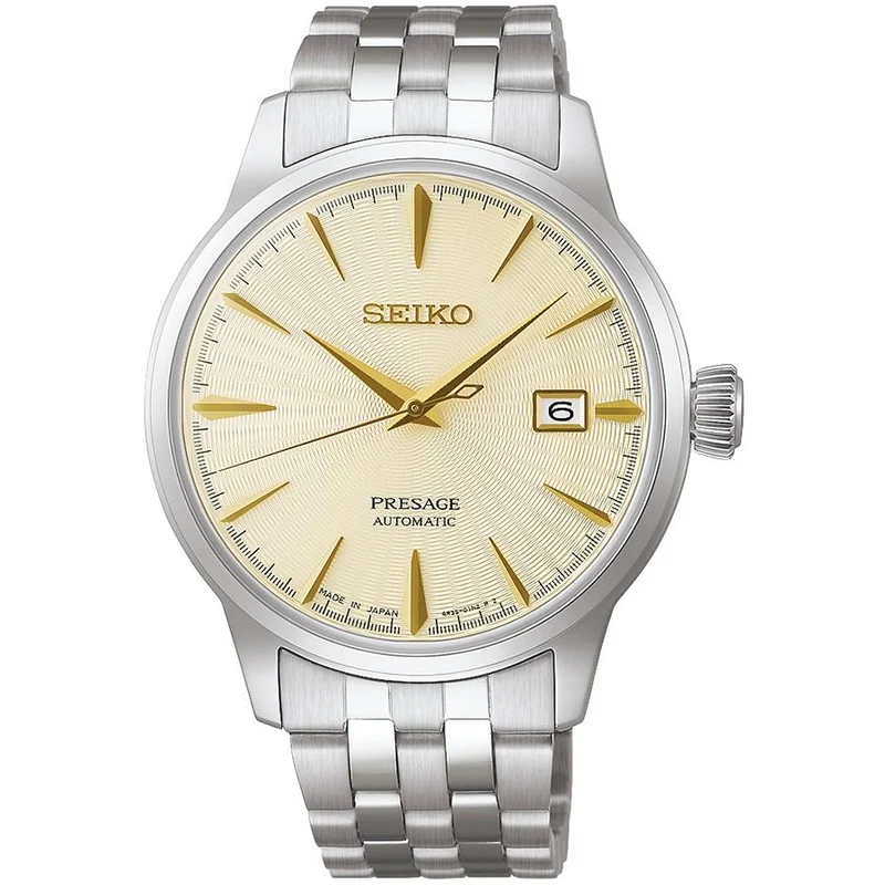 Orologio da uomo automatico SEIKO Presage Cocktail Time SARY273 Gimlet con quadrante dorato, stile JDM.